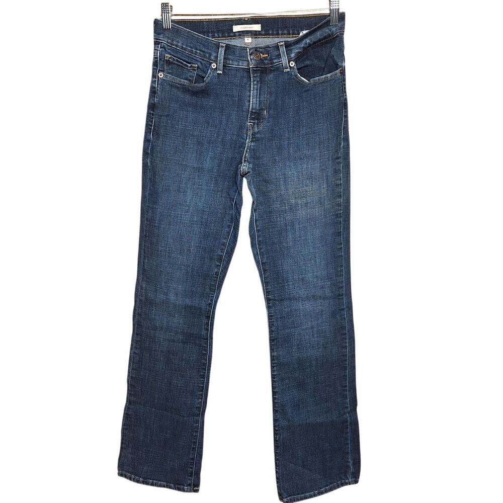 Levi's classic boot cut womens size 6 stretchy Dark wash midrise cowgirl western